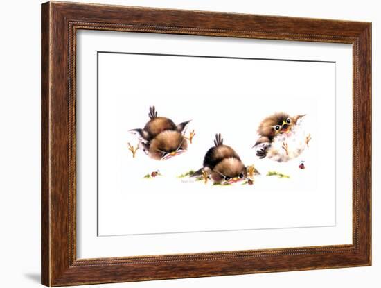 Bird and Ladybug-Peggy Harris-Framed Giclee Print