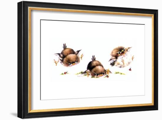 Bird and Ladybug-Peggy Harris-Framed Giclee Print