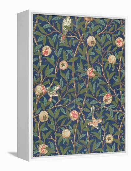 'Bird and Pomegranate' Wallpaper Design, printed by John Henry Dearle-William Morris-Framed Premier Image Canvas