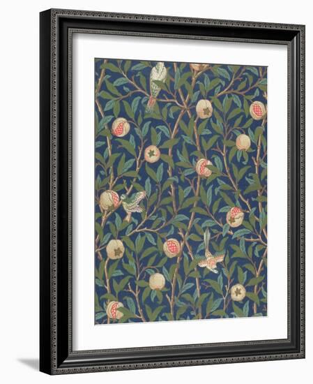 'Bird and Pomegranate' Wallpaper Design, printed by John Henry Dearle-William Morris-Framed Premium Giclee Print