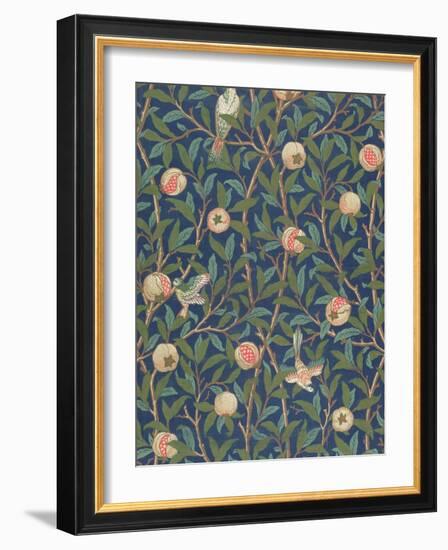 'Bird and Pomegranate' Wallpaper Design, printed by John Henry Dearle-William Morris-Framed Premium Giclee Print