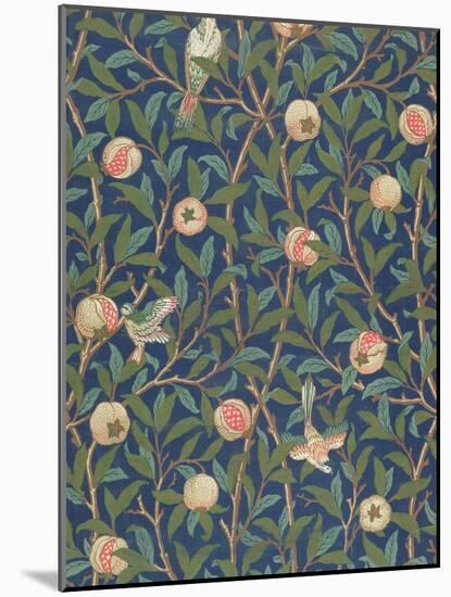 'Bird and Pomegranate' Wallpaper Design, printed by John Henry Dearle-William Morris-Mounted Giclee Print