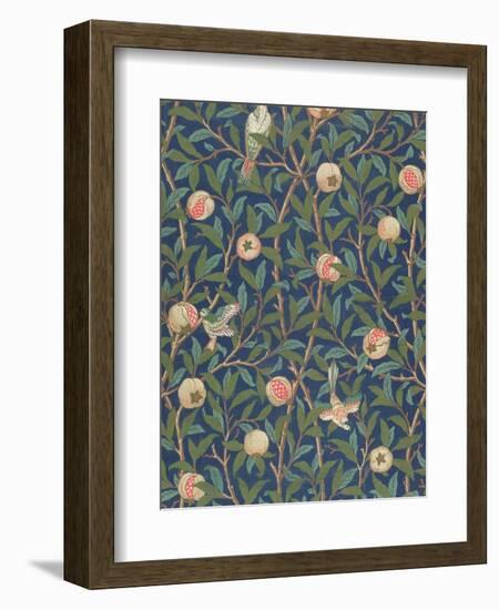 'Bird and Pomegranate' Wallpaper Design, printed by John Henry Dearle-William Morris-Framed Giclee Print