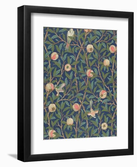 'Bird and Pomegranate' Wallpaper Design, printed by John Henry Dearle-William Morris-Framed Giclee Print