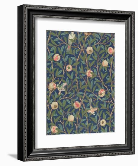 'Bird and Pomegranate' Wallpaper Design, printed by John Henry Dearle-William Morris-Framed Giclee Print