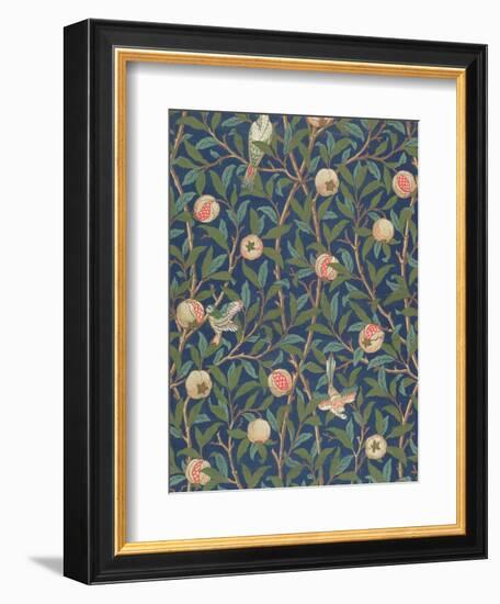 'Bird and Pomegranate' Wallpaper Design, printed by John Henry Dearle-William Morris-Framed Giclee Print