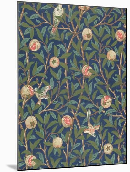'Bird and Pomegranate' Wallpaper Design, printed by John Henry Dearle-William Morris-Mounted Giclee Print