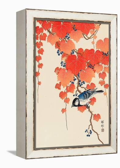 Bird and Red Ivy-Koson Ohara-Framed Premier Image Canvas