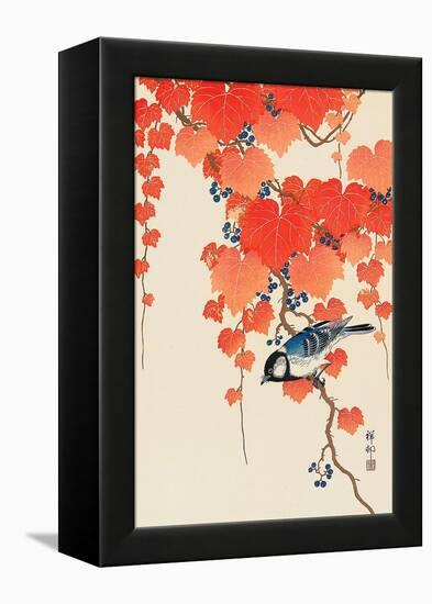 Bird and Red Ivy-Koson Ohara-Framed Premier Image Canvas