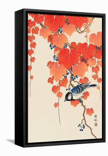 Bird and Red Ivy-Koson Ohara-Framed Premier Image Canvas