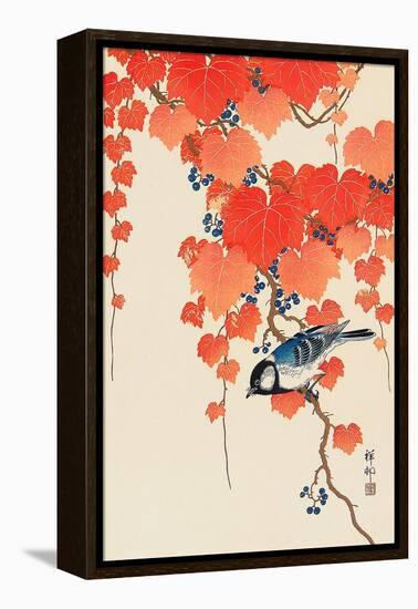 Bird and Red Ivy-Koson Ohara-Framed Premier Image Canvas