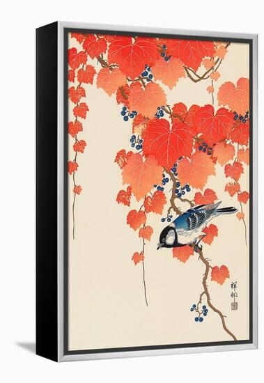 Bird and Red Ivy-Koson Ohara-Framed Premier Image Canvas
