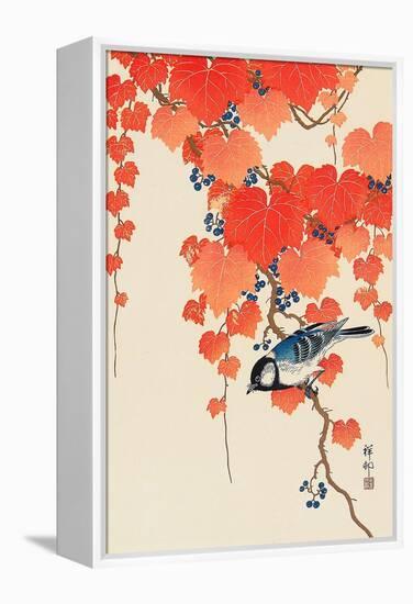 Bird and Red Ivy-Koson Ohara-Framed Premier Image Canvas