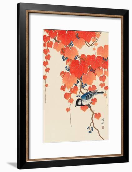 Bird and Red Ivy-Koson Ohara-Framed Giclee Print