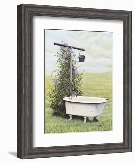 Bird Bath-Kathleen Green-Framed Art Print