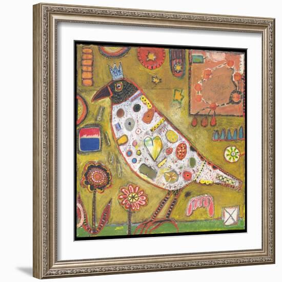 Bird Black head Color-Jill Mayberg-Framed Giclee Print