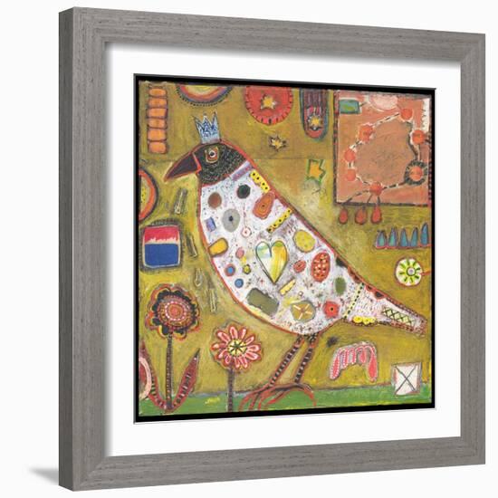 Bird Black head Color-Jill Mayberg-Framed Giclee Print