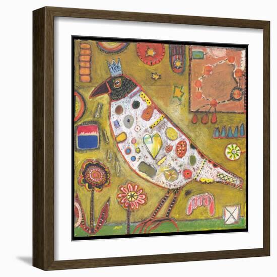 Bird Black head Color-Jill Mayberg-Framed Giclee Print