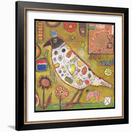 Bird Black head Color-Jill Mayberg-Framed Giclee Print