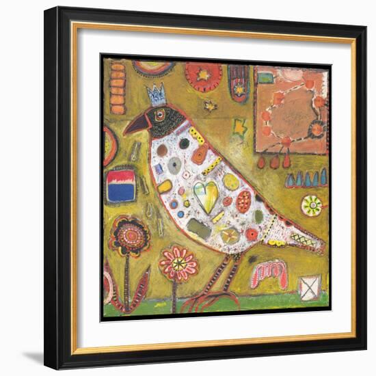 Bird Black head Color-Jill Mayberg-Framed Giclee Print