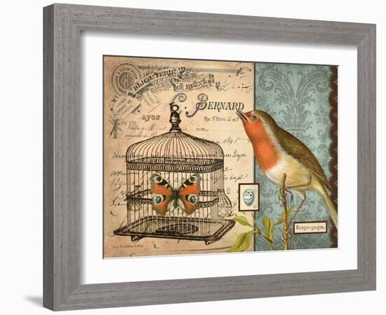 Bird & Cage II-Gwendolyn Babbitt-Framed Art Print