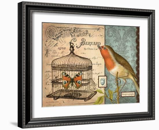 Bird & Cage II-Gwendolyn Babbitt-Framed Art Print