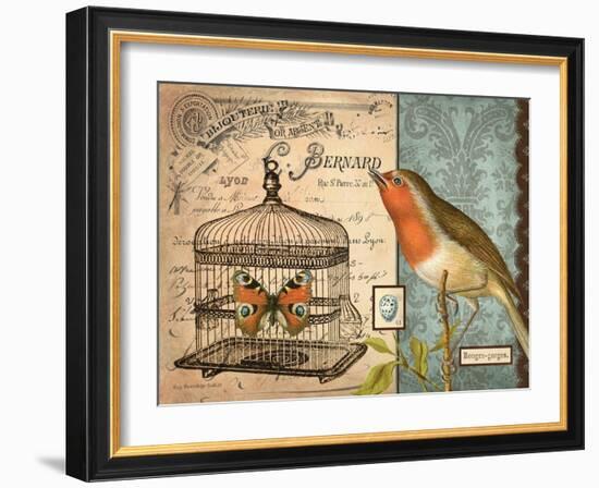 Bird & Cage II-Gwendolyn Babbitt-Framed Art Print