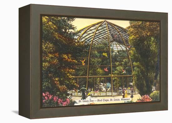 Bird Cage in Zoo, St. Louis, Missouri-null-Framed Stretched Canvas