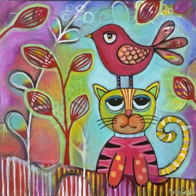 'Bird Cat' Giclee Print Carla Bank
