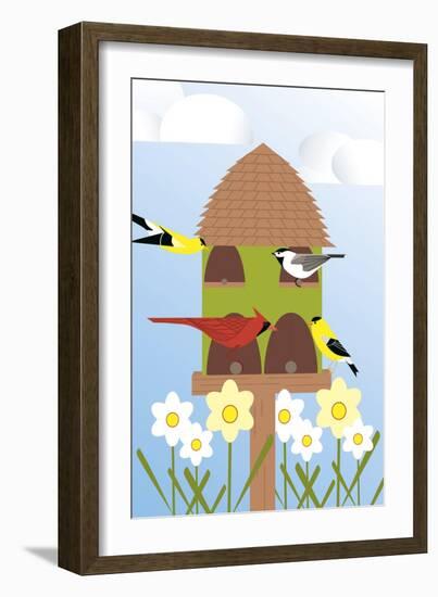 Bird Feeder-Marie Sansone-Framed Giclee Print