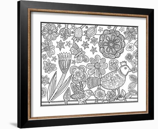 Bird Flowers CB-Jill Mayberg-Framed Giclee Print