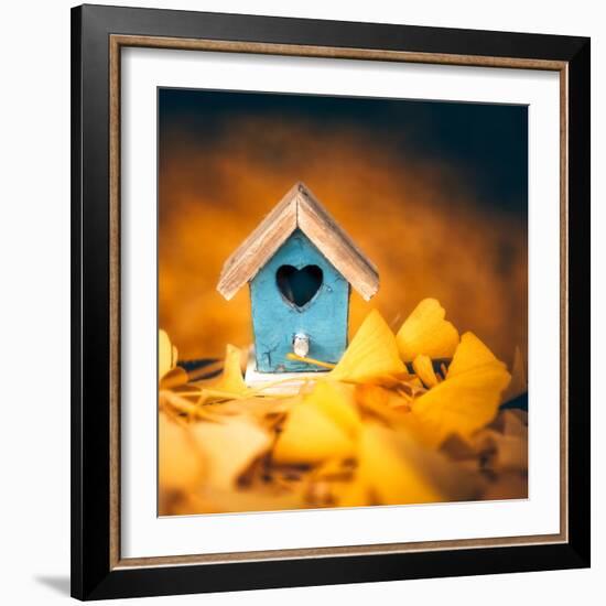 Bird House in Autumn-Philippe Sainte-Laudy-Framed Photographic Print