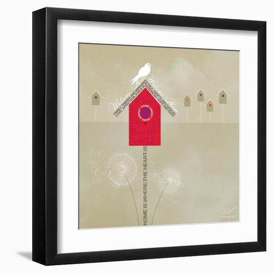 Bird House - Ivory-Dominique Vari-Framed Art Print