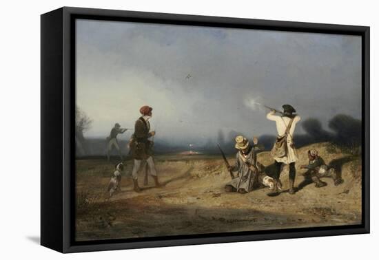 Bird Hunting, 1830 (Oil on Canvas)-Alexandre Gabriel Decamps-Framed Premier Image Canvas