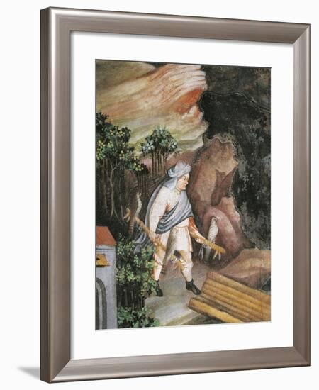 Bird Hunting with Hawk-null-Framed Giclee Print