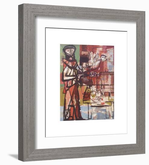 Bird in a Cage-Jankel Adler-Framed Premium Giclee Print