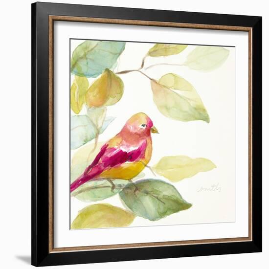 Bird in a Tree III (magenta)-Lanie Loreth-Framed Art Print