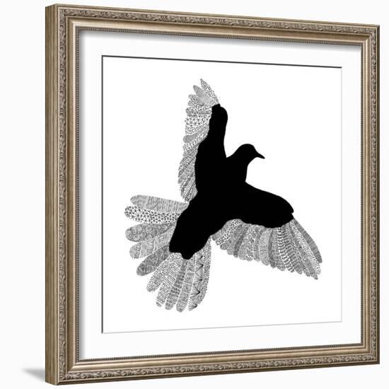 Bird Line Art-Florent Bodart-Framed Giclee Print