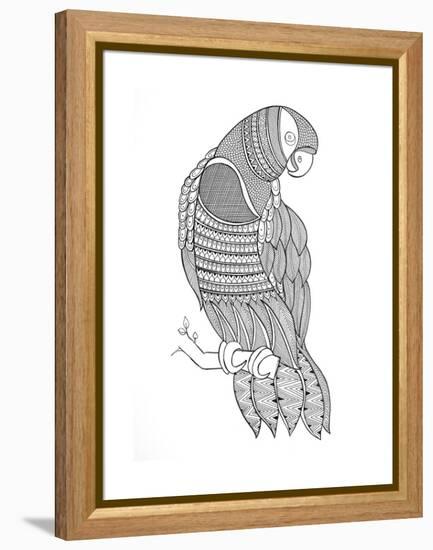 Bird Macaw-Neeti Goswami-Framed Stretched Canvas