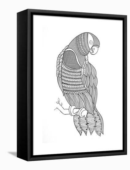 Bird Macaw-Neeti Goswami-Framed Stretched Canvas