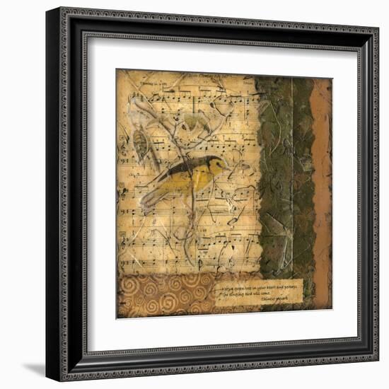 Bird Melody II-Nancy Slocum-Framed Art Print