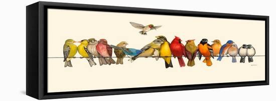 Bird Menagerie I-Wendy Russell-Framed Stretched Canvas