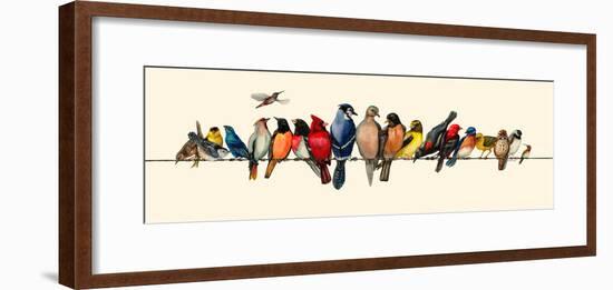 Bird Menagerie III-Wendy Russell-Framed Art Print