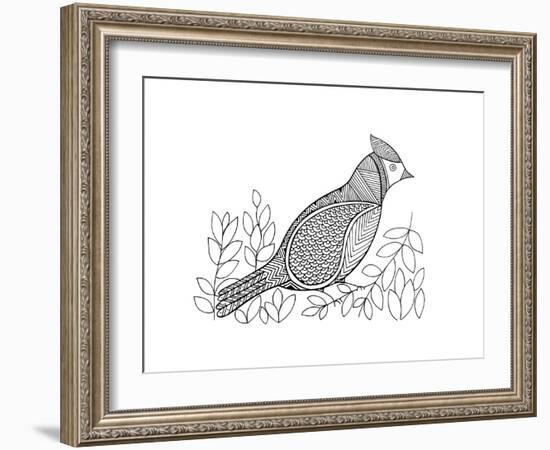 Bird North Cardinal-Neeti Goswami-Framed Art Print