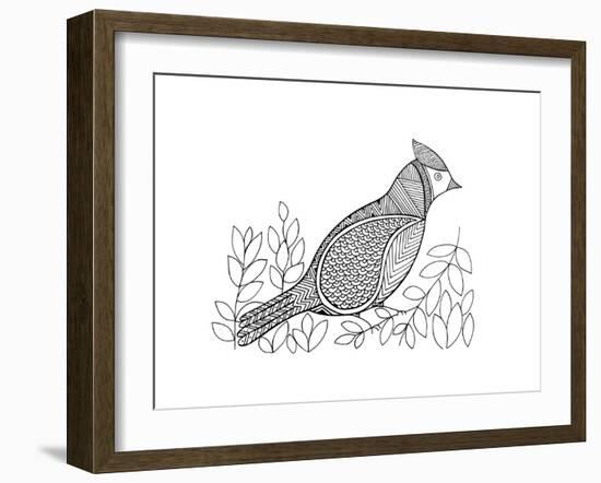 Bird North Cardinal-Neeti Goswami-Framed Art Print