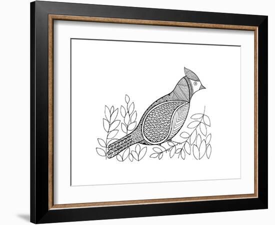 Bird North Cardinal-Neeti Goswami-Framed Art Print