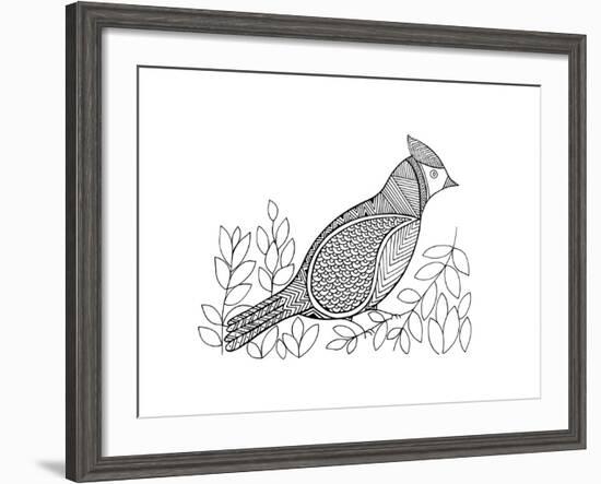 Bird North Cardinal-Neeti Goswami-Framed Art Print