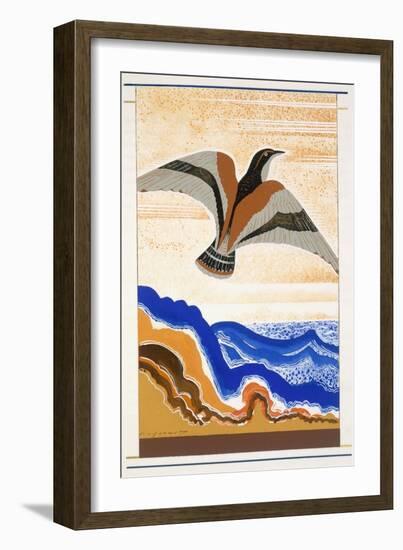 Bird of Portent, an Illustration from 'L'Odyssee', by Homer, Translated by Victor Berard, 1929-33-Francois-Louis Schmied-Framed Giclee Print