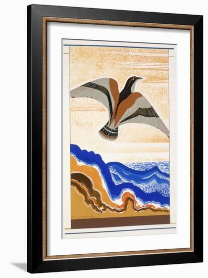 Bird of Portent, an Illustration from 'L'Odyssee', by Homer, Translated by Victor Berard, 1929-33-Francois-Louis Schmied-Framed Giclee Print