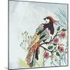 Bird on a Branch Vector Illustration-Maria Sem-Mounted Art Print